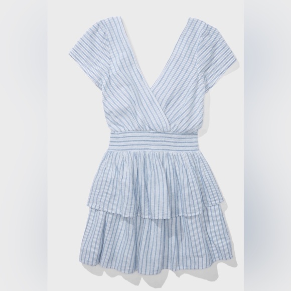 Blue and white striped dress. - Picture 2 of 6